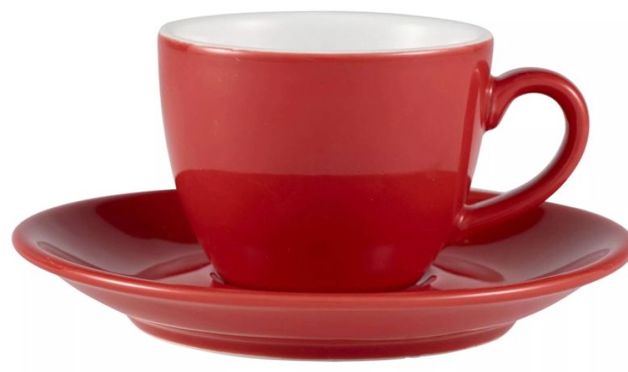 Gastetisch Barstuff Tassen & Untertassen | Espressotasse Bowl Rot - 90Ml (6 Stk.)