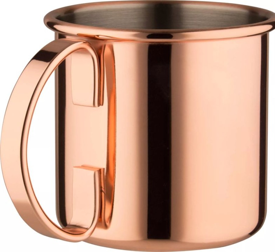 Glaser Barstuff Kupferbecher & Metallbecher | Moscow Mule Edelstahlbecher Kupferfarben - 500Ml