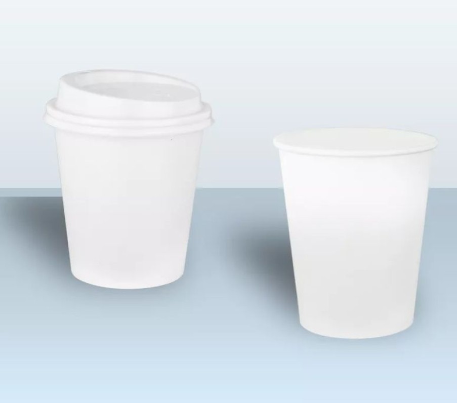 Barzubehor Barstuff Kaffeebecher & Co. | Kaffeedeckel, Huhtamaki, Plastik, Weiu00Df - 0,2L (100 Stk.)