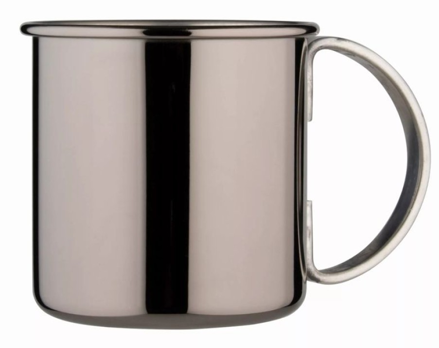 Glaser Barstuff Kupferbecher & Metallbecher | Edelstahlbecher Moscow Mule, Gunmetal Black - 500Ml