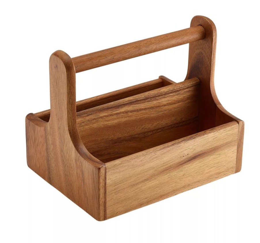 Gastetisch Barstuff Table Caddy | Table Caddy Bar Organizer, Holz, Braun - 20X15,4X18Cm