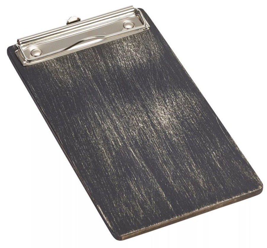 Servicepersonal Barstuff Office | Klemmbrett Lang (24,5X13Cm), Holz - Schwarz