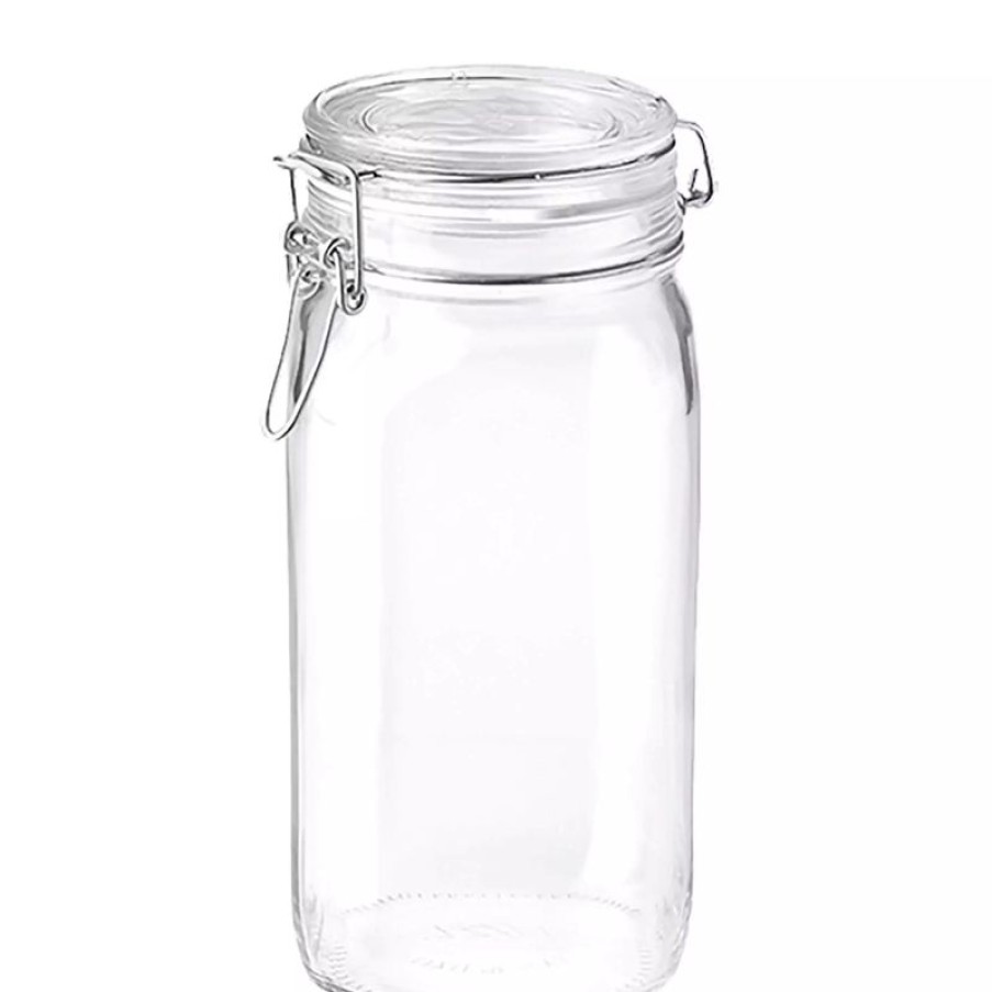 Glaser Barstuff Bormioli Rocco | Drahtbu00Fcgelglas Einmachglas Fido Eckig - 1620Ml