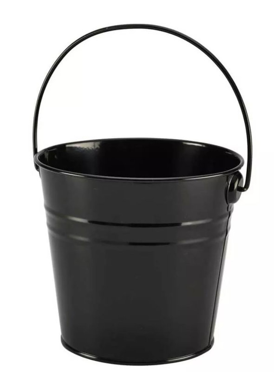 Gastetisch Barstuff Serviergeschirr | Eimer, Schwarz - Edelstahl (2,1L)