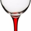 Glaser Barstuff Gin Glaser & Gin & Tonic | Ballonglas Gin&Tonic, Roter Stiel, Gu00Fcrallar - 645Ml (1 Stk.)