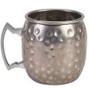 Glaser Barstuff Kupferbecher & Metallbecher | Moscow Mule Becher, Vintage Edelstahl Gehu00E4Mmert - 400Ml