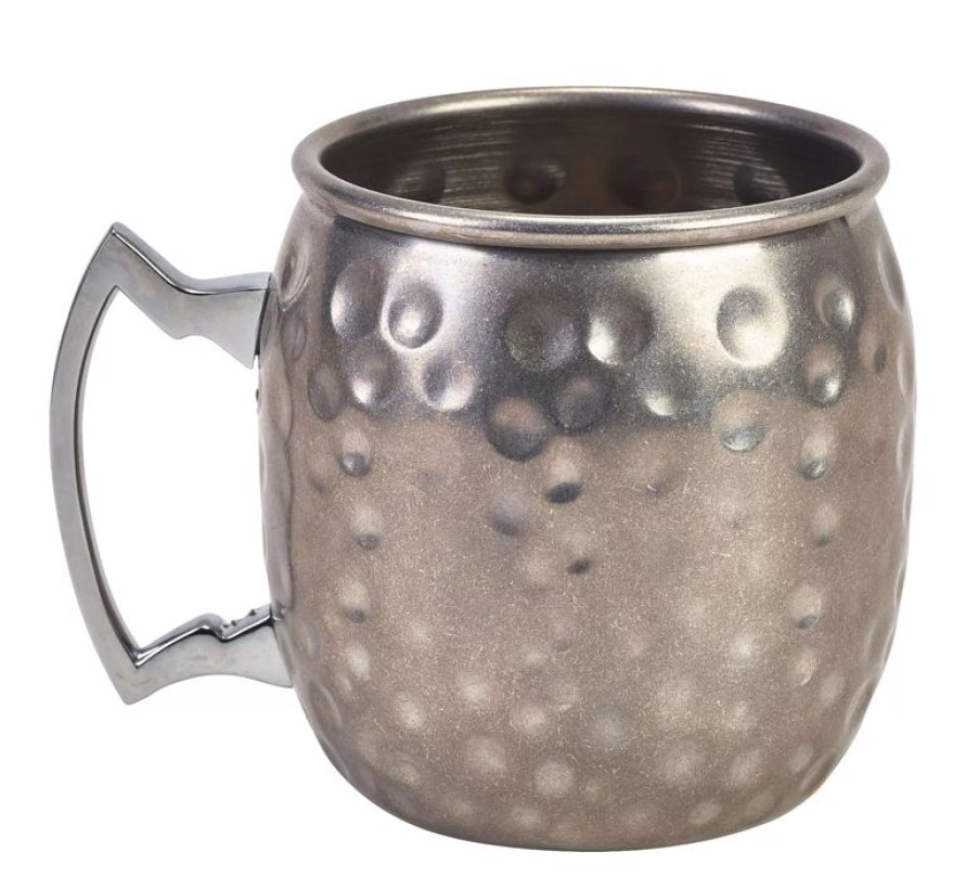 Glaser Barstuff Kupferbecher & Metallbecher | Moscow Mule Becher, Vintage Edelstahl Gehu00E4Mmert - 400Ml