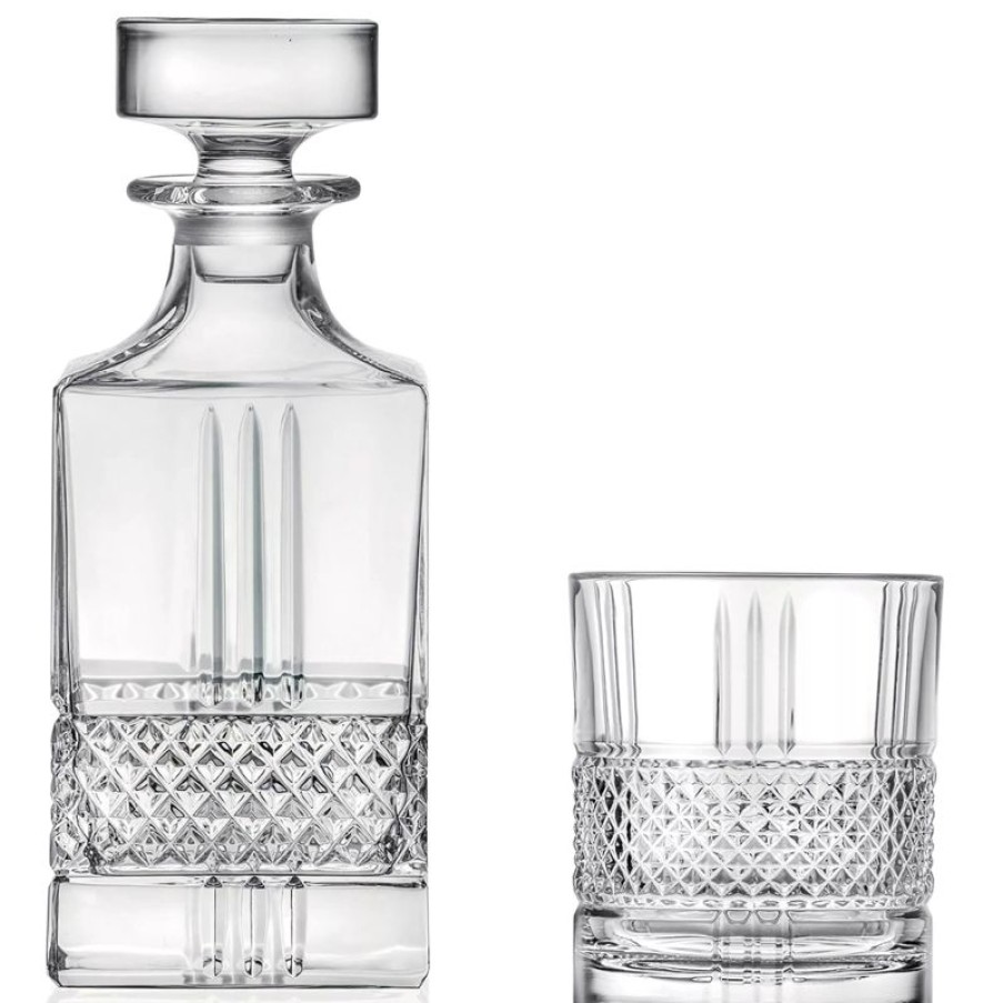 Glaser Barstuff Whiskykaraffen | Whisky Set Brillante, Rcr - 1 Karaffe + 6 Tumbler