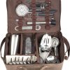 Barzubehor Barstuff Cocktail Sets | Bartasche Aus Leder, Braun, Prime Bar - Mit Barzubehu00F6R (Deluxe)