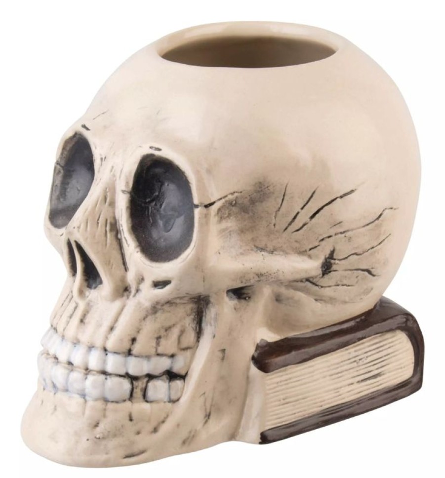 Glaser Barstuff Tiki Becher | Tiki Becher Totenkopf Mit Buch - 700Ml